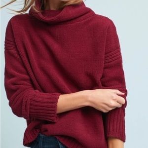 Anthropologie Field of Flowers Chenille Pullover